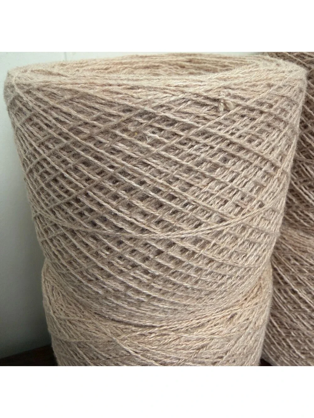 Reclaimed Cotton Blend Sport Yarn 1134 Yds Blush Beige Light Pink 414g (4 Cakes)